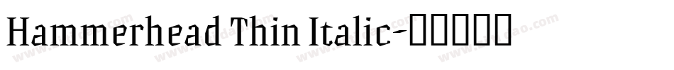 Hammerhead Thin Italic字体转换